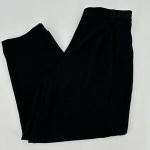 Halara Womens Black Wide Leg Cropped Pants Elastic Waist Casual Size M
